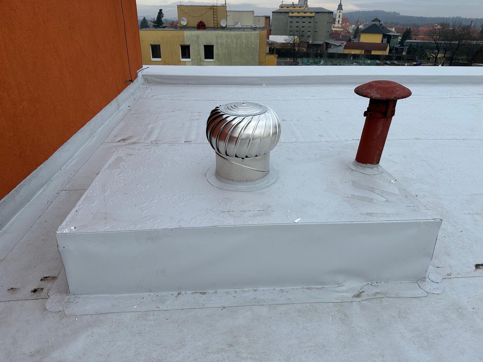 Izolace střechy z PVC folie - pohled